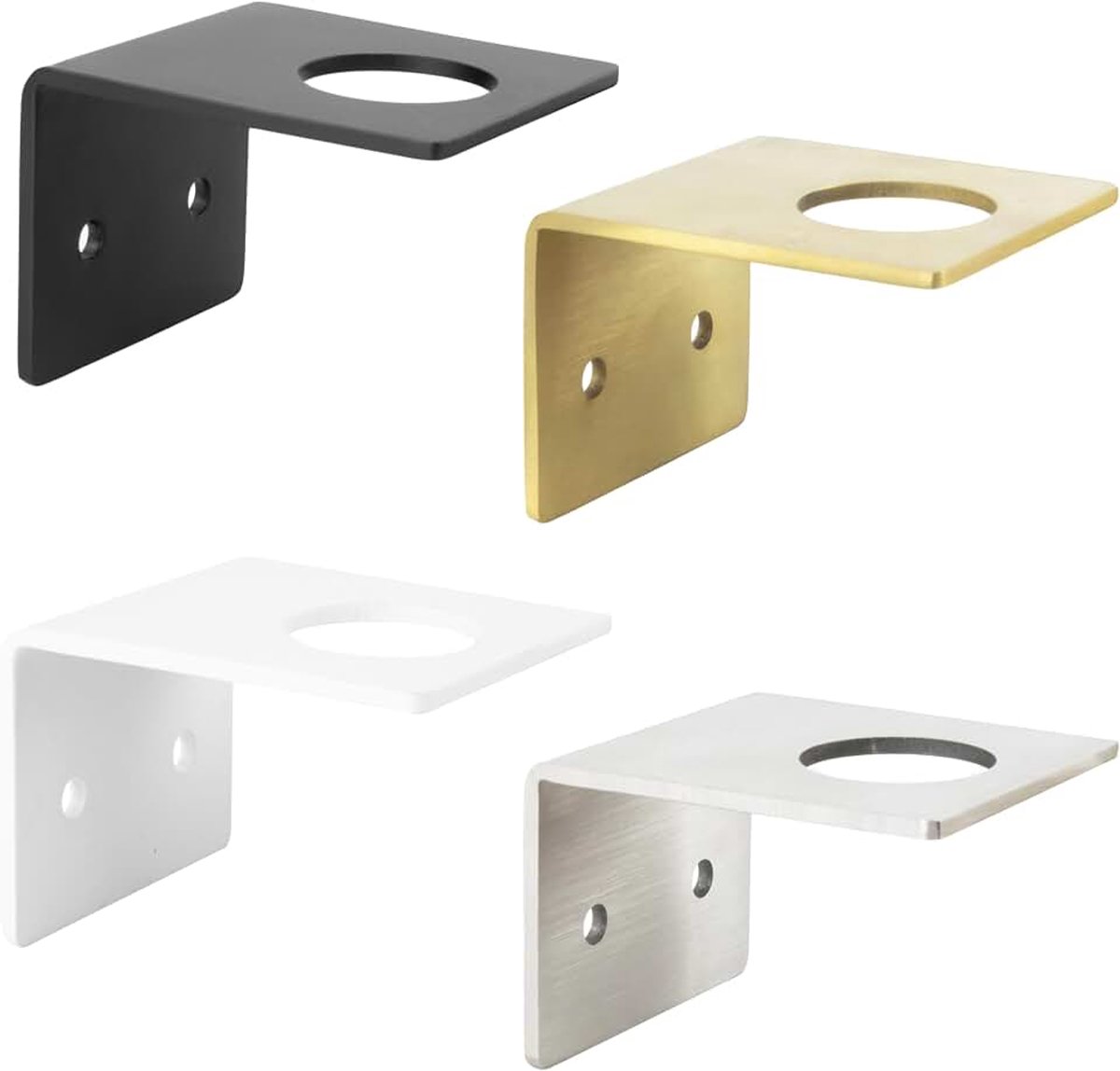 Goods Berlin 1 x muurhouder, zeepdispenser, goudgeborsteld staal, badkamer, wandmontage, douchegeldispenser, wand zonder boren
