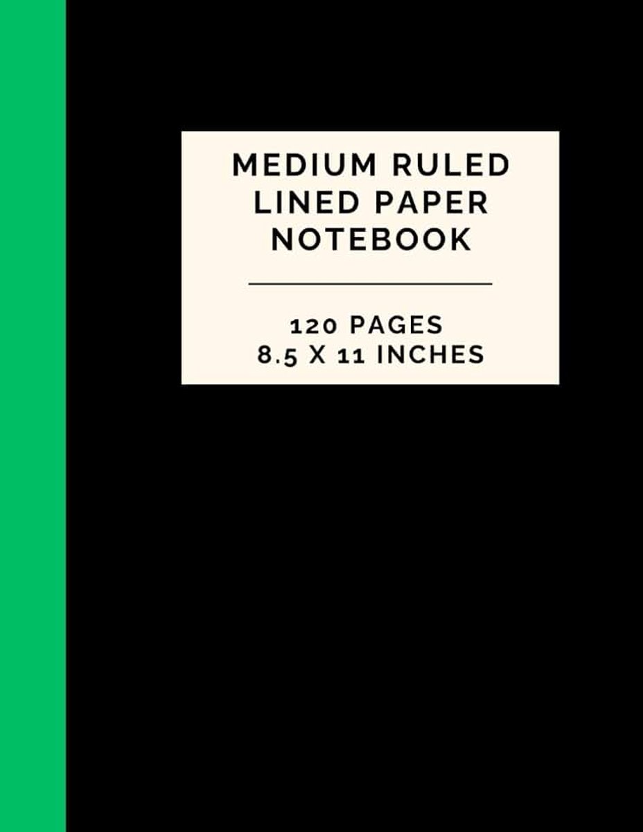 Trim Medium Ruled Lined Paper Notebook 120 Pages 8.5 x 11 Inches: Gifts for Students, Workers, and Writing Down Notes