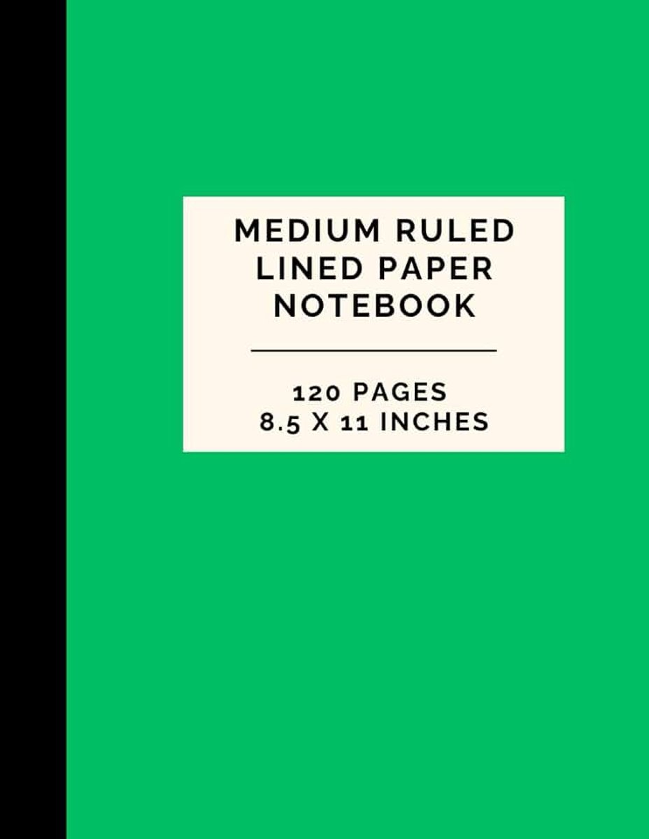 Trim Medium Ruled Lined Paper Notebook 120 Pages 8.5 x 11 Inches: Gifts for Students, Workers, and Writing Down Notes