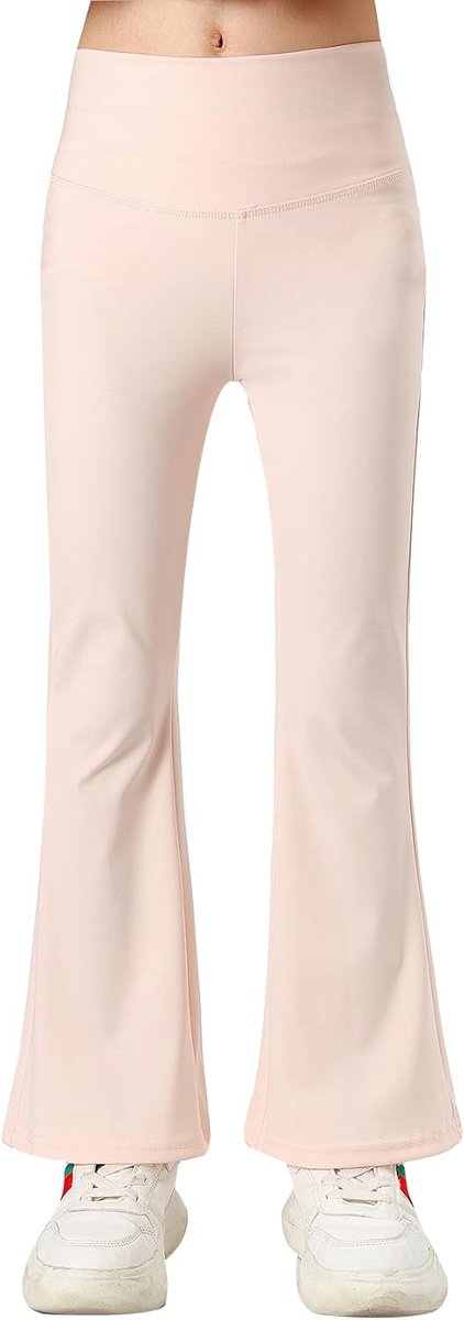 Uitlopende Legging Hoge Taille Strentchy Dance Yoga Atletische Broek Kinderen Broek voor 5-16 Jaar