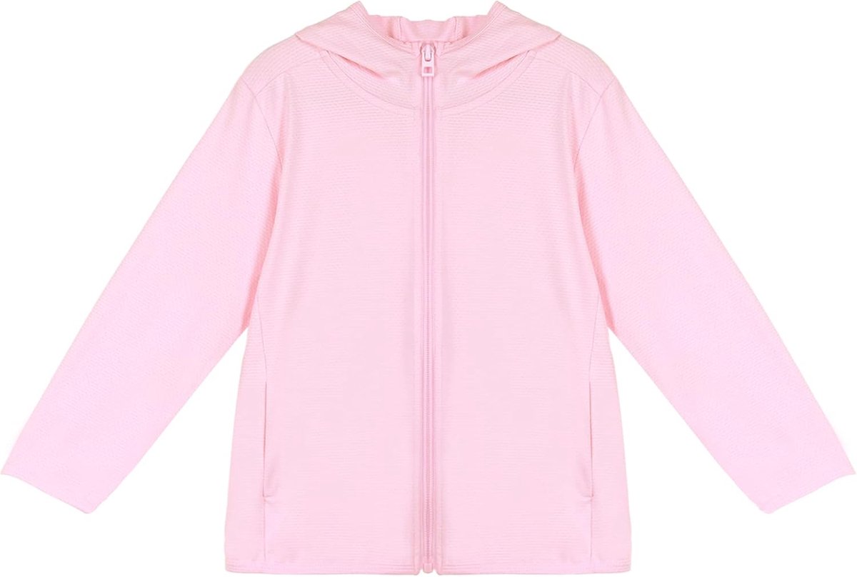 Zonwering Hooded Jas Zomer Ouder-Kind Jongens Meisjes Lichtgewicht Ademend Sneldrogend Peuter Volledige Zip Lange Mouw Outdoor Bovenkleding