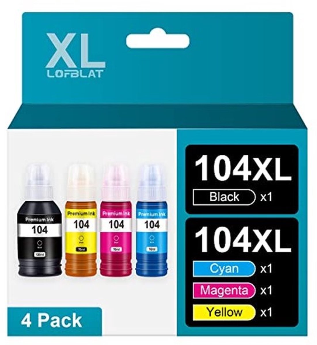 Compatibele 104 XL Inktcartridges voor ET-2710, ET-2711, ET-2712, ET-2714
