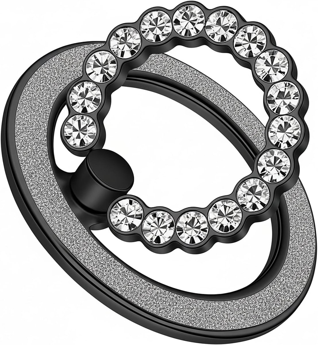 Ringhouder voor mobiele telefoon voor MagSafe, 360° draaibare vingerhouder met glitter, compatibel met iPhone, Samsung en meer, inclusief metalen ring voor mobiele telefoonhouder en