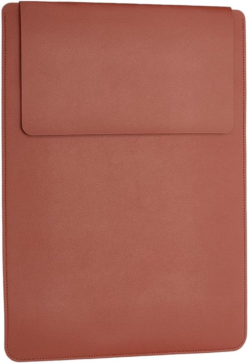 15 tot 16 Inch PU Lederen Laptop Sleeve Waterdichte Tablet Opbergtas Dunne Draagbare Gewatteerde Laptop Case Tas Beschermende Verticale Case Cover voor Computer Tablet (Zadel Bruin)