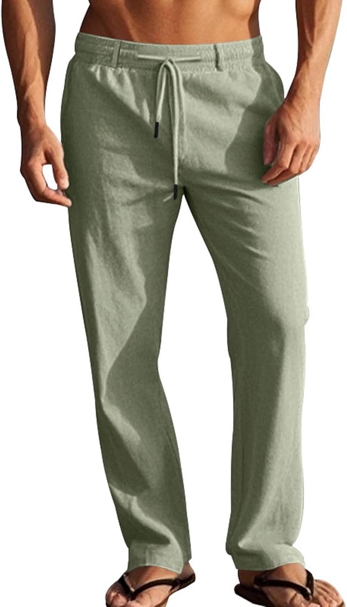 Broek Zomer Katoen Linnen Broek Lichtgewicht Yoga Zomer Grote Maat Elastische Sportbroek M-2XL