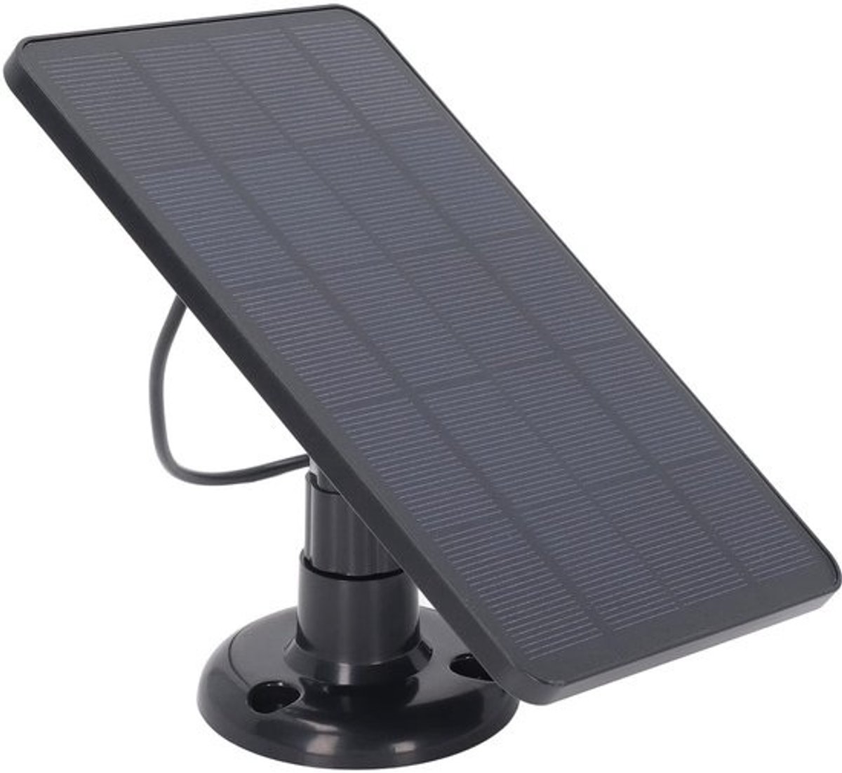 Dailygoody - Zonnepaneel voor Draadloze Bewakingscamera - Waterdicht - 10W Micro USB - Efficiënt opladen - Geschikt voor diverse camera's - Zwart