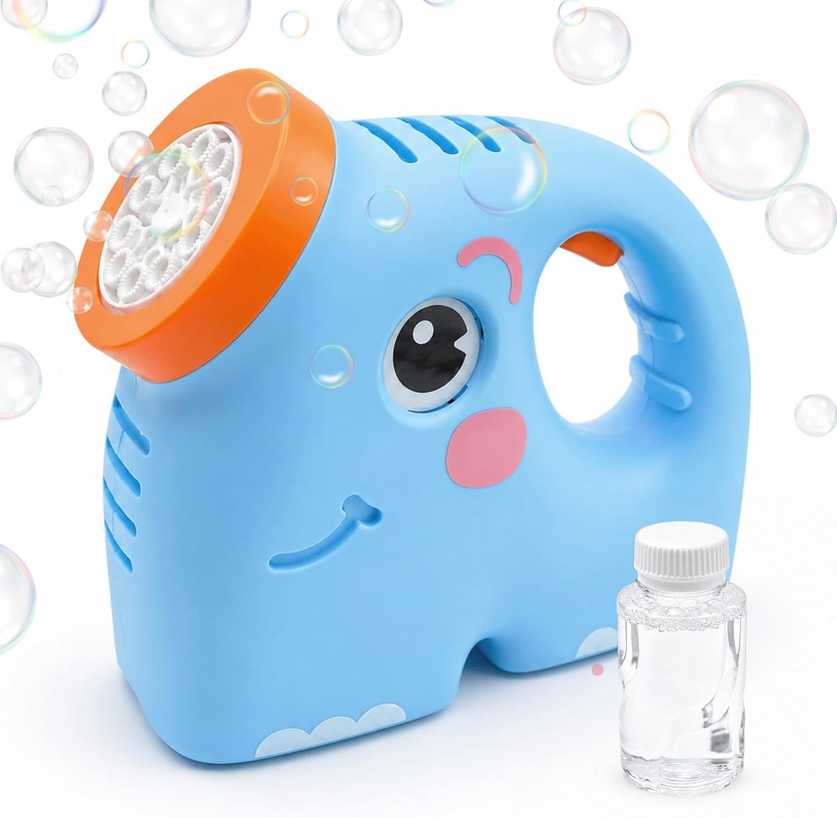 Cartoon zeepbellenmachine, olifant zeepbellenpistool oplossing