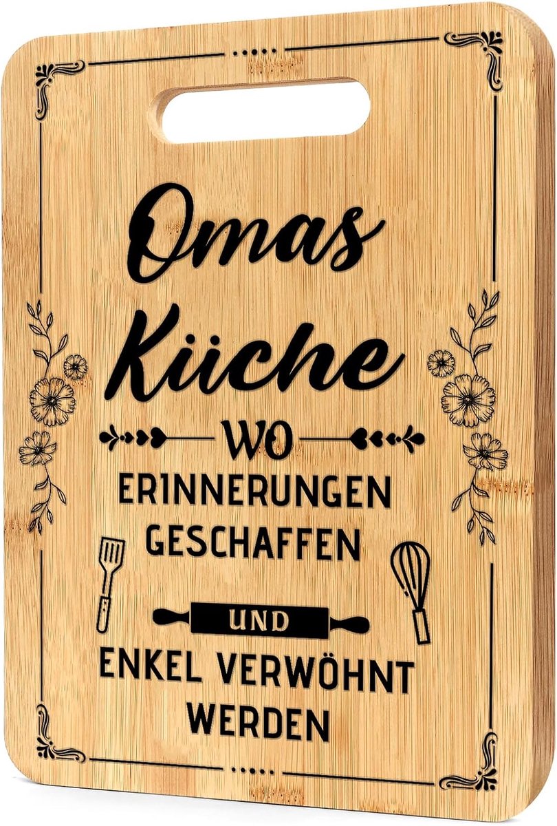 Oma cadeau, bamboe snijplank oma met liefdevolle spreuk, kerstcadeaus oma, oma cadeau verjaardag, oma cadeau Kerstmis, beste oma geschenken, moederdagcadeau voor oma