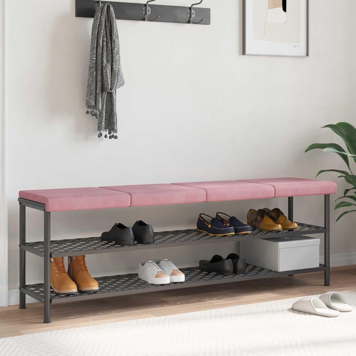 4 STK. Fluweel Roze 35 cm