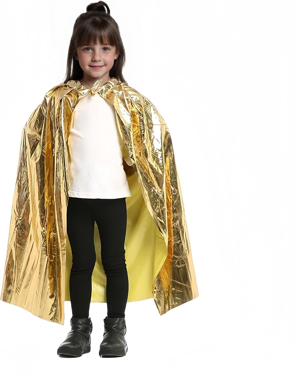 Meisjes Glanzende Prinsessen Mantel Halloween Mantel Glinsterende cape Mysterieuze Cosplay Mardi Gras Tovenaarsfeest Masquerade Carnaval Kerst Kostuum 80cm