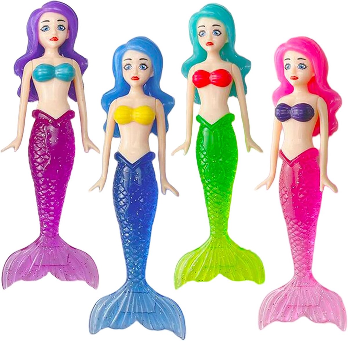 4 stuks duikspeelgoed voor kinderen vanaf 5, 6, 7, 8, 9, 10, zwembadspeelgoed, onderwaterzwembadspeelgoed, waterspeelgoed voor jongens, meisjes, kinderen, zomer, cadeau, duiken, leren, training