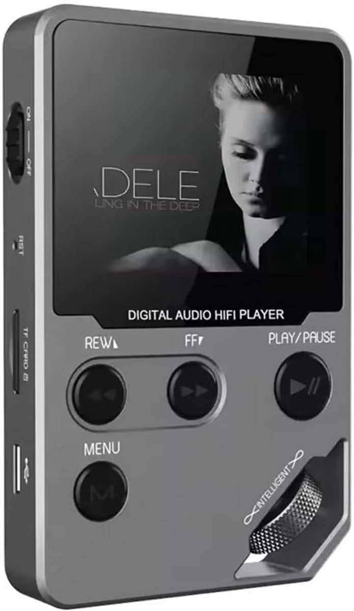 8GB Bluetooth MP3-muziekspeler, behuizing van legering, draaiknopbediening, HiFi-geluidskwaliteit, draagbare muziekspeler, geschikt voor sport en reizen.
