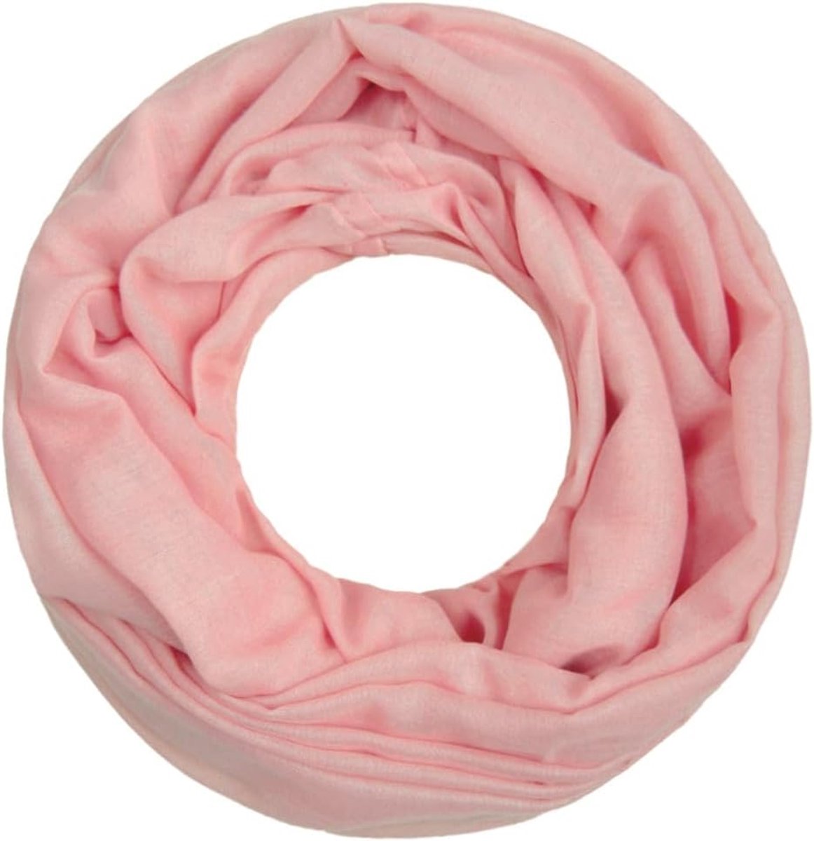 Loop Cary Basic sjaal dames sjaal colsjaal ronde sjaal halsdoeken effen loopsjaal eenkleurig, roze 1