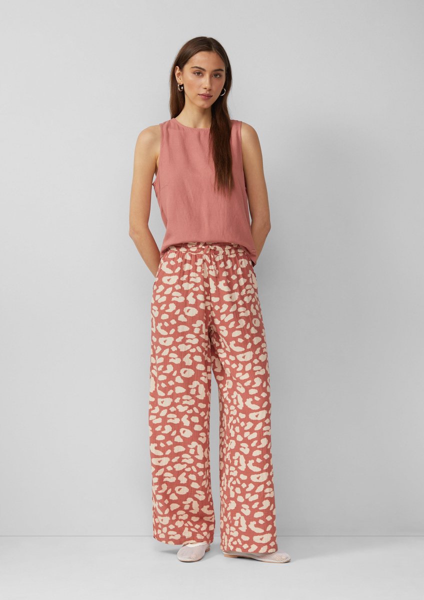 Q/S designed by - Dames broek - Maat 36 - Vrouwen - 20A1 ORANGE - katoen