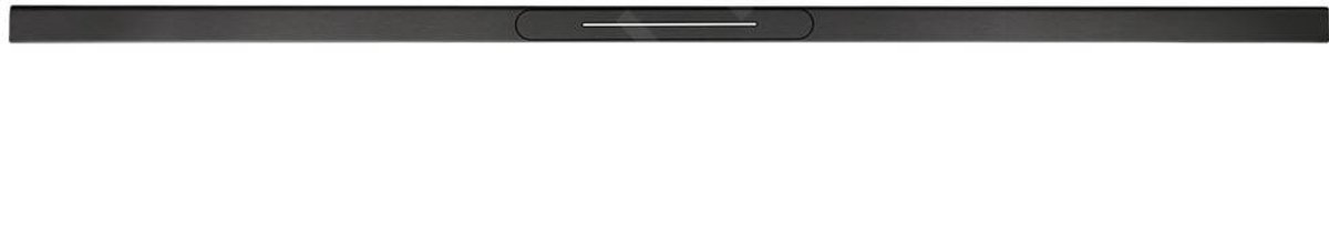 Douchegoot met waterafdichting, lengte 95 cm, met rooster, zwart metallic