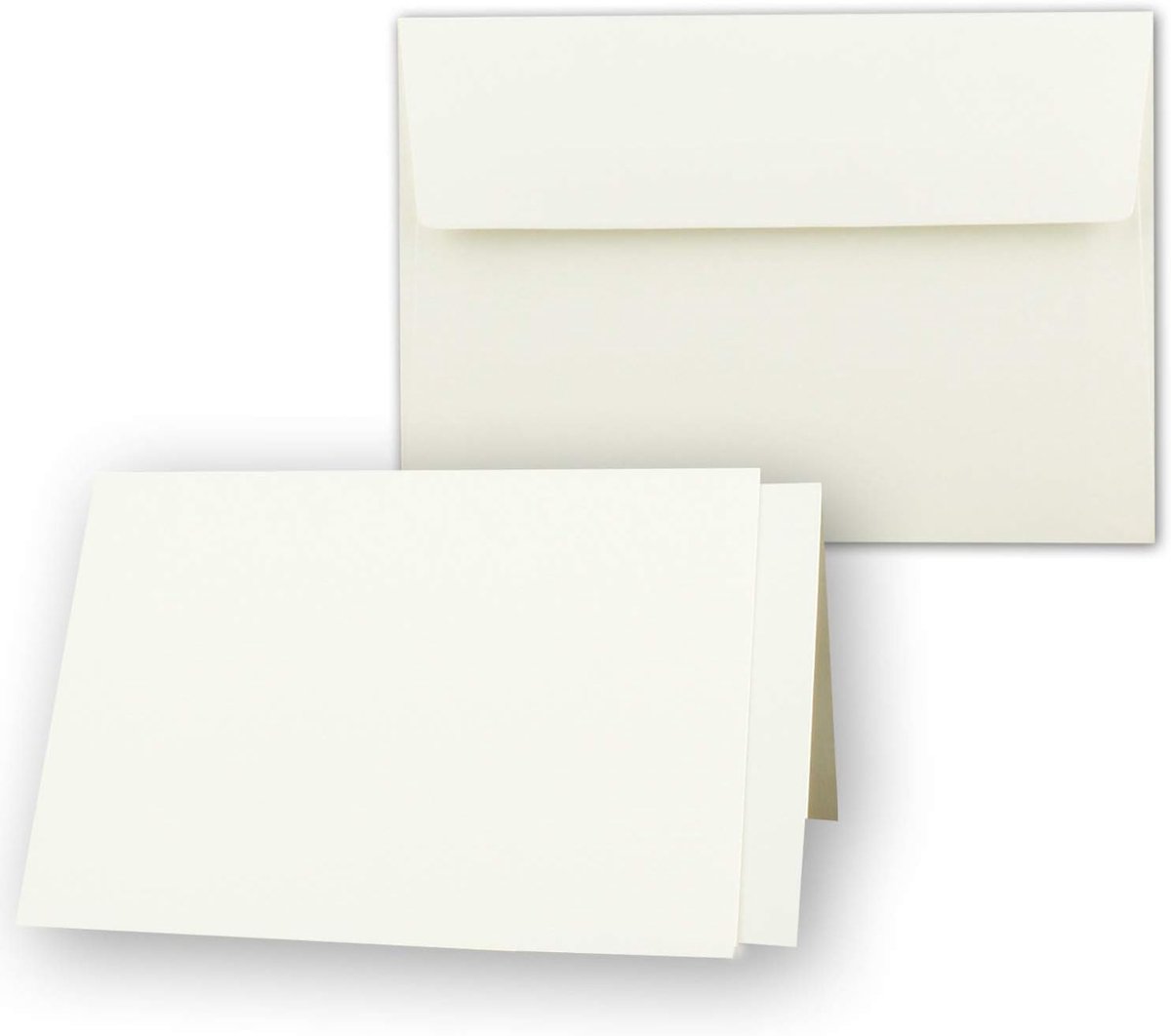 Paper, 25 kaartenpakket, DIN A6/C6, met vouwkaarten in crème, 10,5 x 14,8 cm, envelop met kleefband, inlegbladen in crème, 25 stuks