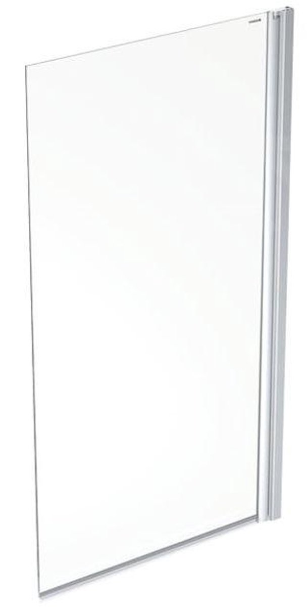 Badscherm 80x150 cm, zilver/helder glas