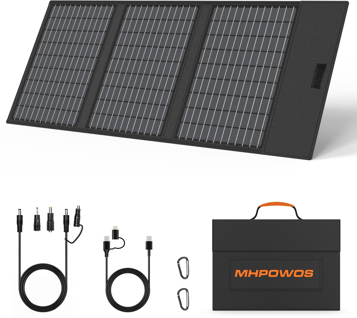 45W Opvouwbaar Zonnepaneel ETFE | IP67 Waterbestendig Zonneoplader voor Kamperen & Camper, Compatibel met Draagbare Energiecentrale, 24% Omzettingsrendement