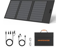 45W Opvouwbaar Zonnepaneel ETFE | IP67 Waterbestendig Zonneoplader voor Kamperen & Camper, Compatibel met Draagbare Energiecentrale, 24% Omzettingsrendement