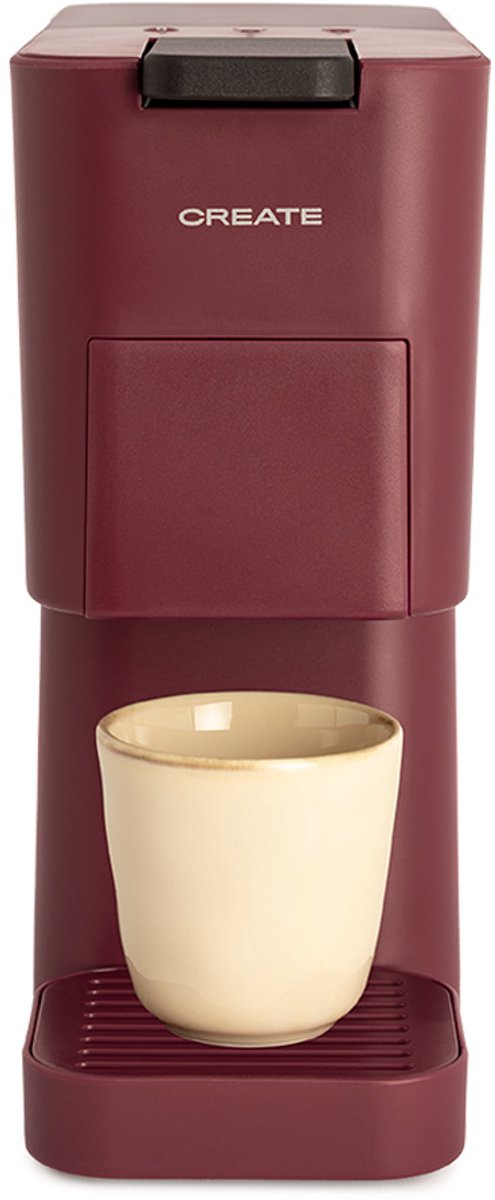 CREATE - Multi-capsule espressomachine en gemalen koffie - Bordeauxrood - THERA STUDIO