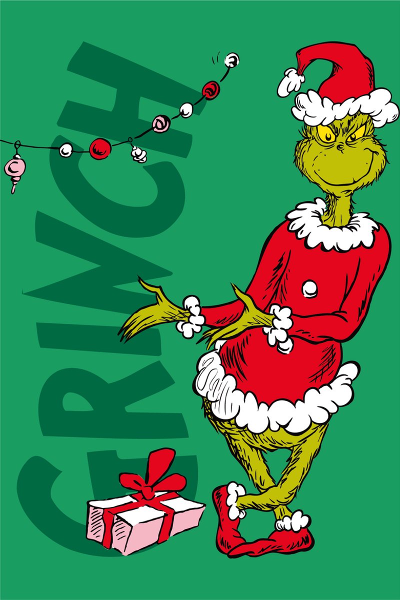 The Grinch fleece deken present 100 x 150 cm - pre order
