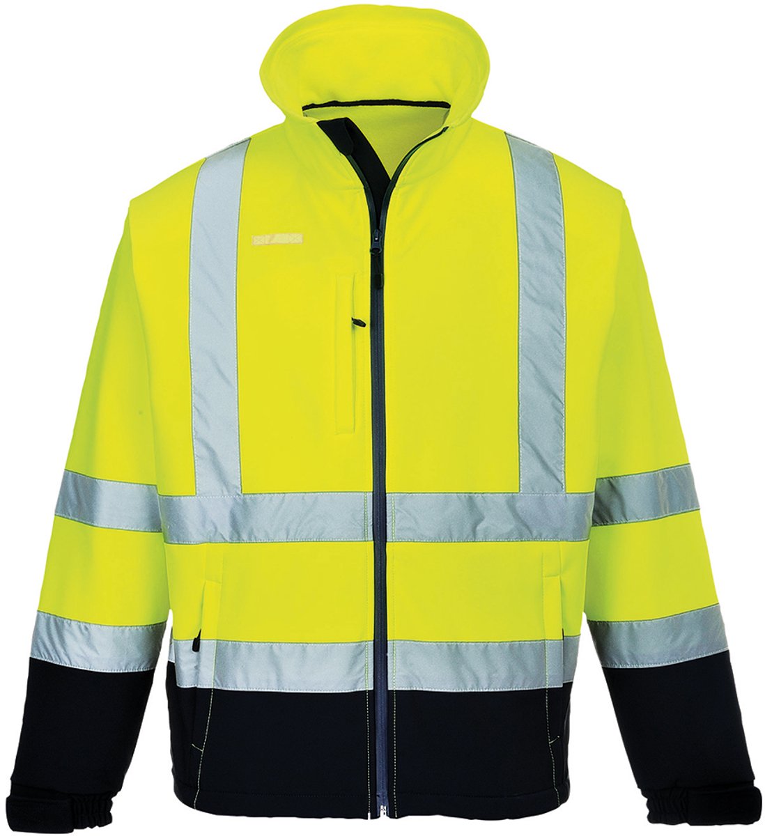 Portwest Hi-Vis contrast Softshell (3L) S425 - Geel/Marine - XXL