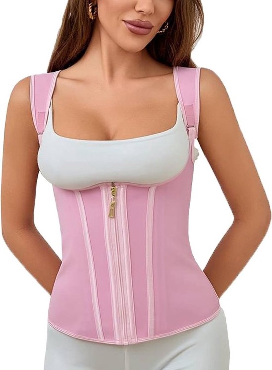 Hoogwaardige shapewear - hoge taille corset voor vrouwen - Buikcontrole taille shaper en latextrainer - met ritssluiting en gesp