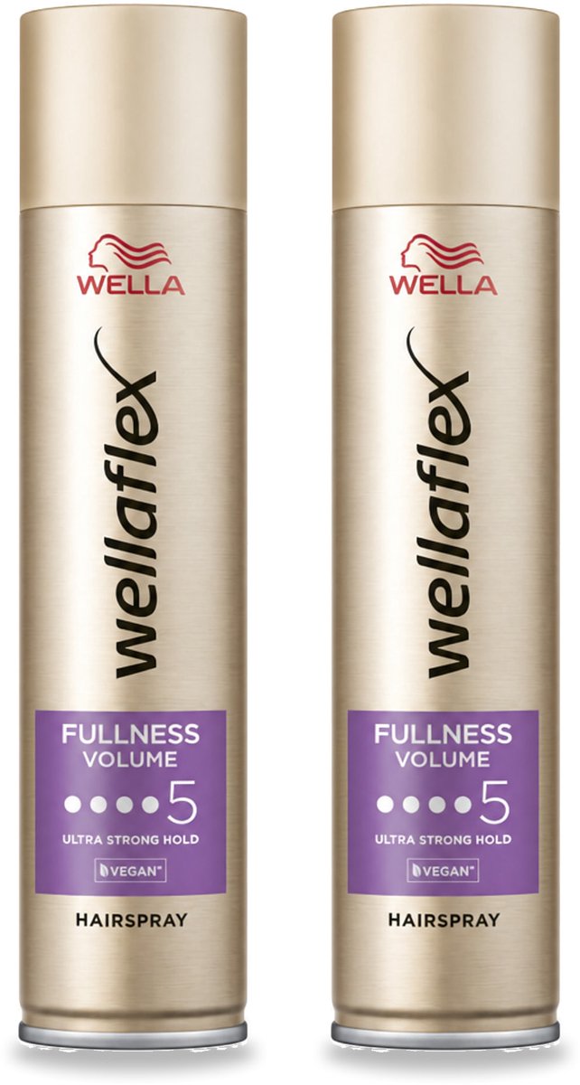 2 x Wella – Flex Fullness Volume Ultra Strong – Haarspray – 250 ml - Voordeelverpakking - 2 stuks