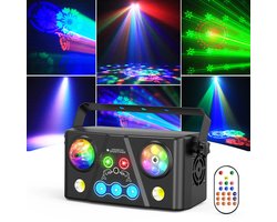 Archi 40W RGB LED Bee-Eye Disco Licht – Party Lights - 5-in-1 Effect – DMX512 – Laser – Strobe – Afstandsbediening – DJ & Party