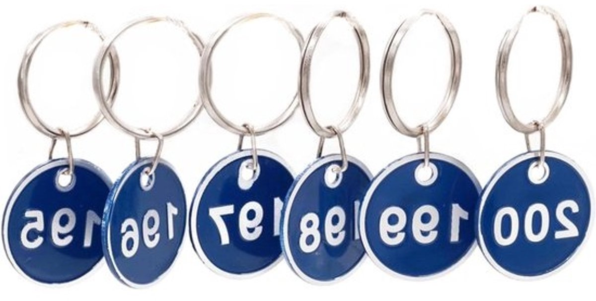 Duurzame en Waterdichte Aluminium Nummerlabels met Sleutelhangers voor Sleutels, Tassen en Bagage