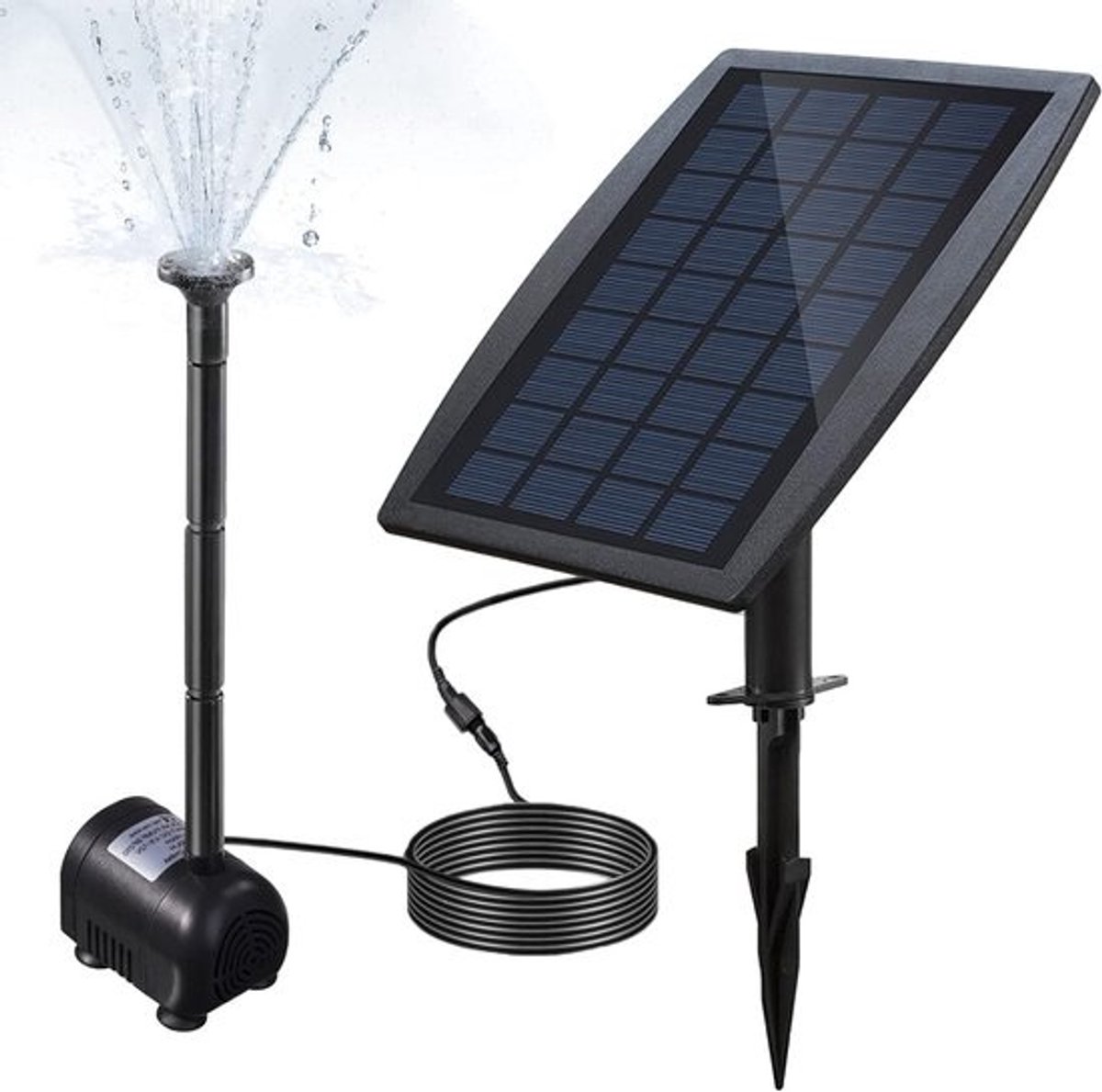 Fontein op zonne-energie - ideaal voor tuin en vijver - 2,5 W