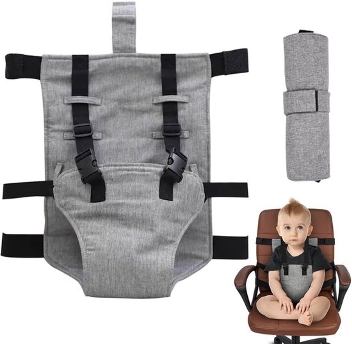 Universele reisstoelverhoger - Voor baby's en peuters - 6-36 maanden - Draagbare kinderstoelgordel