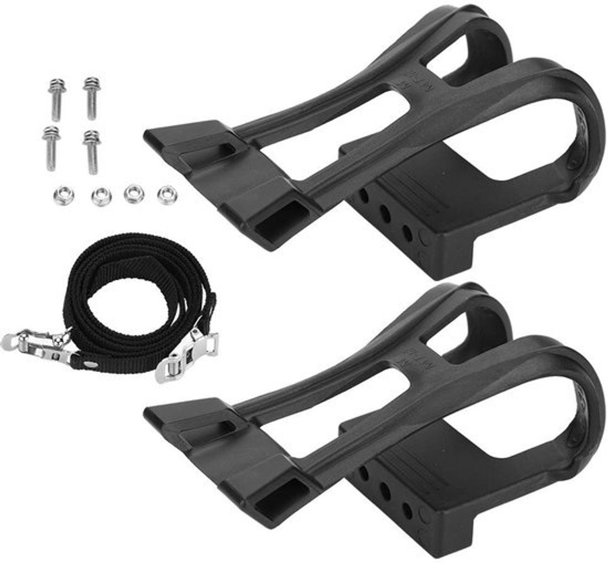 Teenclips voor fietspedalen - Verstelbare teenclips en riemen voor fietsen - MTB - Wegfiets - 1 pack