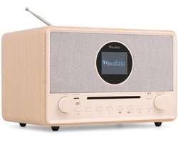 DAB Radio met CD Speler en Bluetooth - Audizio Lucca - FM en Internetradio - AUX en USB Stick Ingang - Wekker