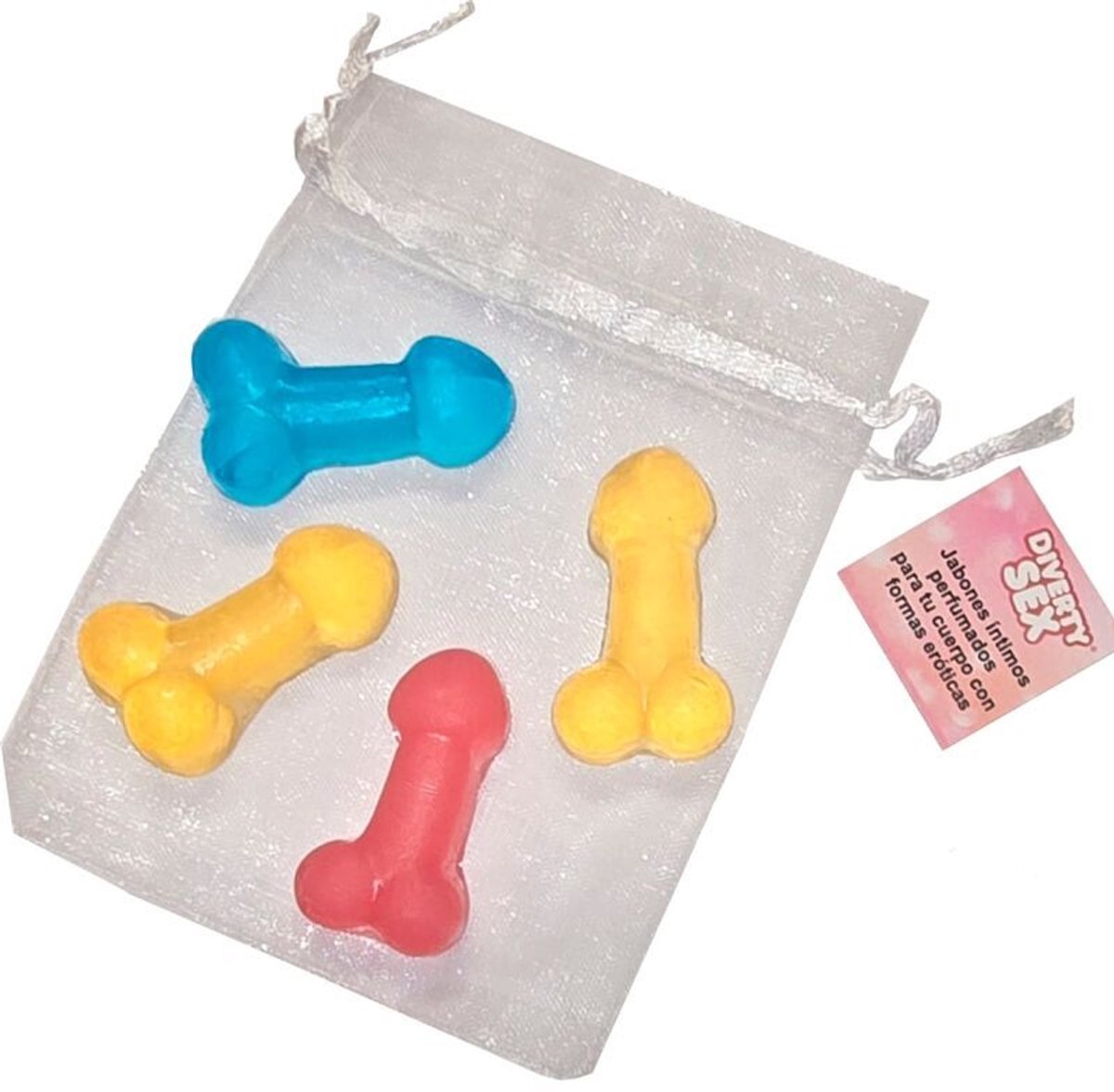 Set van 4 Mini Penisvormige Geurzeepjes