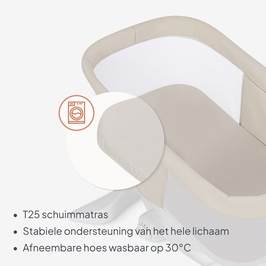 Lionelo Vivi Set Elektrische Babywipstoel 2in1 - Babyschommel & Wipstoel vanaf Geboorte tot 9 kg - - 360° Draaibare Zitting - Bewegingssensor - Bluetooth - Afstandsbediening - 5 Schommelsnelheden - T25 Matras van LIONELO — afbeelding 5