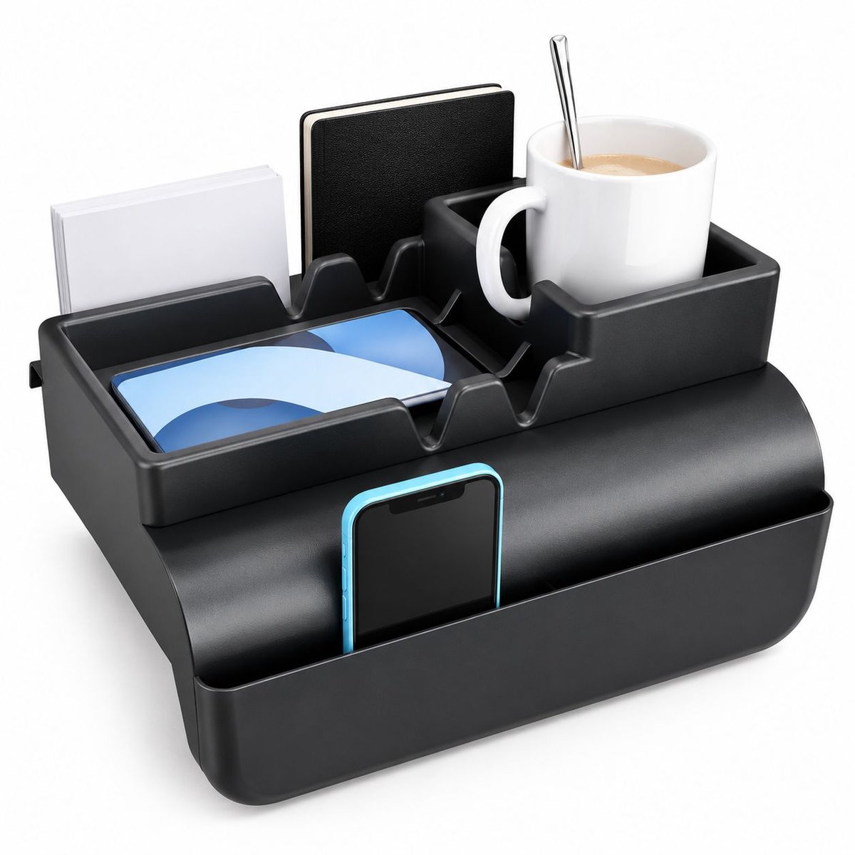 VHV - Armleuning Dienblad - Armleuning organizer - Silicone armleuningblad - Siliconen Bankhouder voor Afstandsbediening & Drinken - Opbergrek - Bekerhouder - Anti slip - Organizer - Bank - Zetel - Sofa