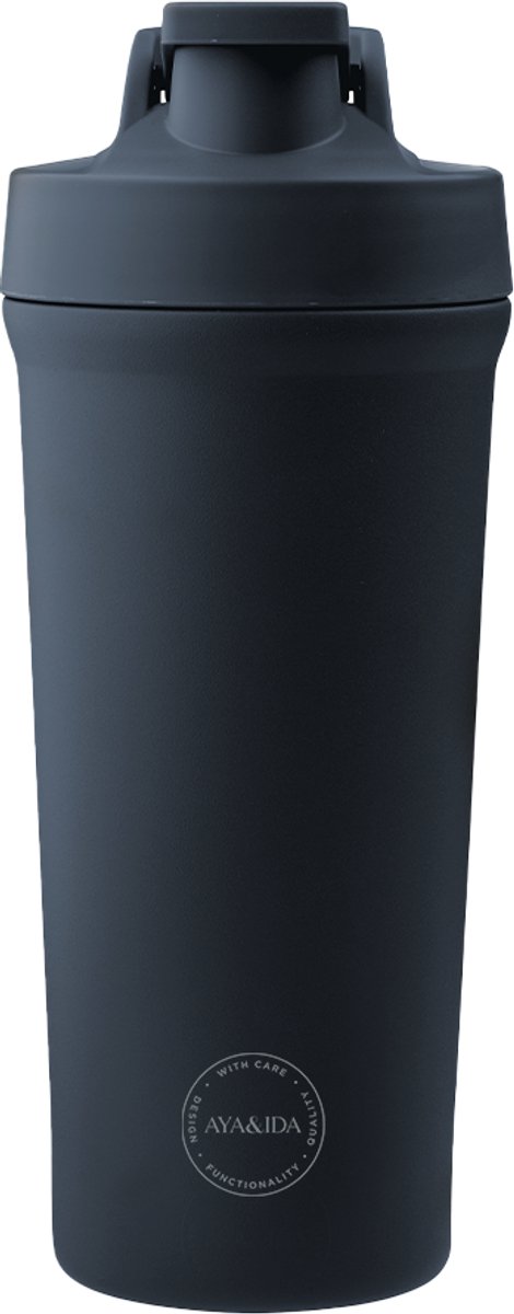 AYA&IDA - Shaker Bottle - drinkfles - eiwit - shaker - fitness - 750ml - NAVY BLUE