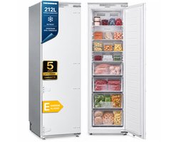 Heinner HFF-BIM212NFCE++ Inbouw Vrieskast – 212 L – No Frost – Convertible (Koelkast/Vriezer) – Elektronische Bediening – Deuralarm – Wit – 5 Jaar Garantie