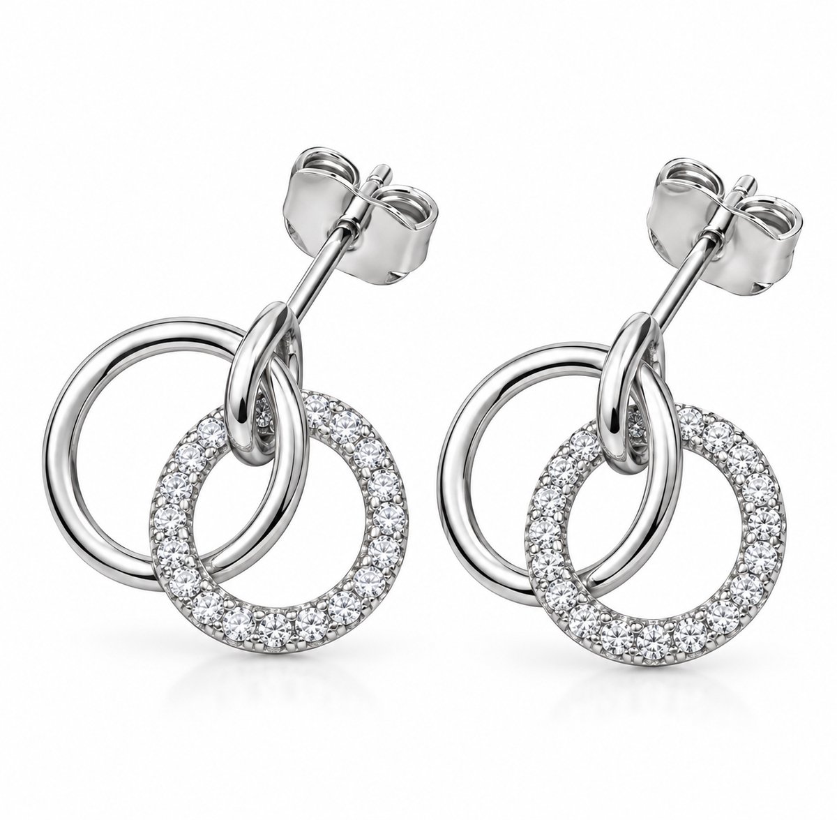 Oorsteker ringen met zirkonia