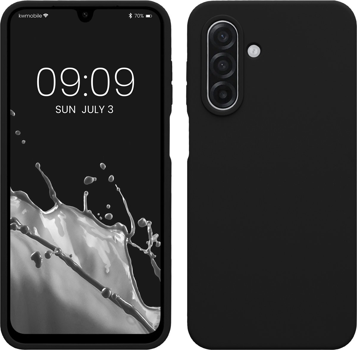 kwmobile telefoonhoesje geschikt voor Samsung Galaxy A18 4G / 5G - Hoesje met siliconen coating - Smartphone case in zwart