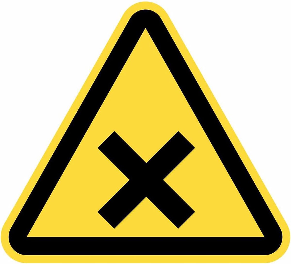 Zelfklevend, 5 stuks, 15 cm, driehoekig, geel, 15 cm, schadelijk voor de gezondheid