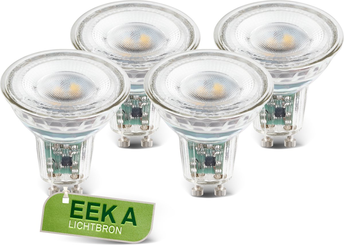 BRILONER - Ultra Efficient LED lamp - set van 4 lichtbronnen - GU10 - EEK A - glas - 2.5W - 450Lm - 3.000 K warm wit licht - Ø5cm