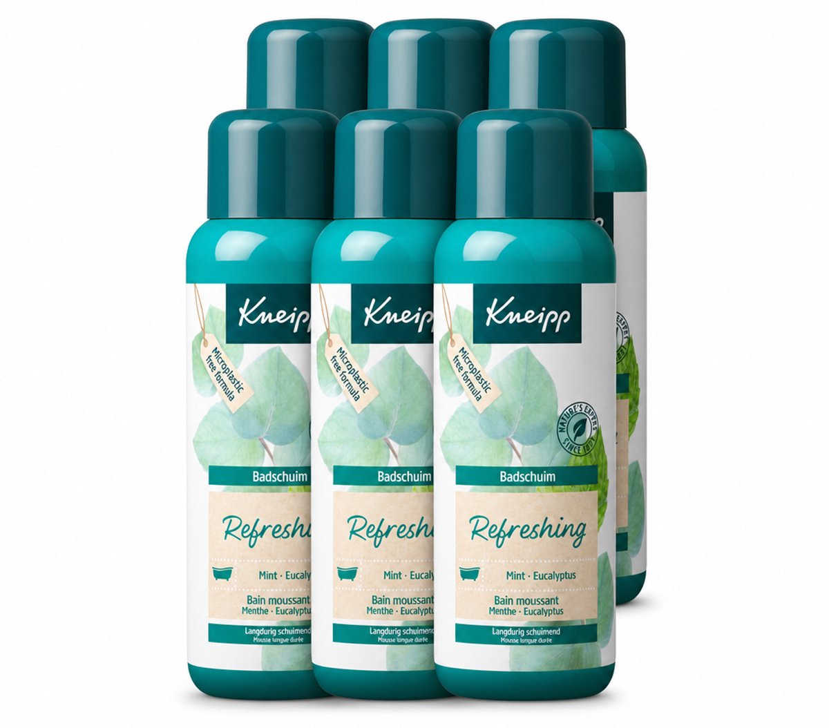 6 x Kneipp - Badschuim - Mint Eucalyptus - Verfrissend - 400 ml - Voordeelverpakking - 6 stuks