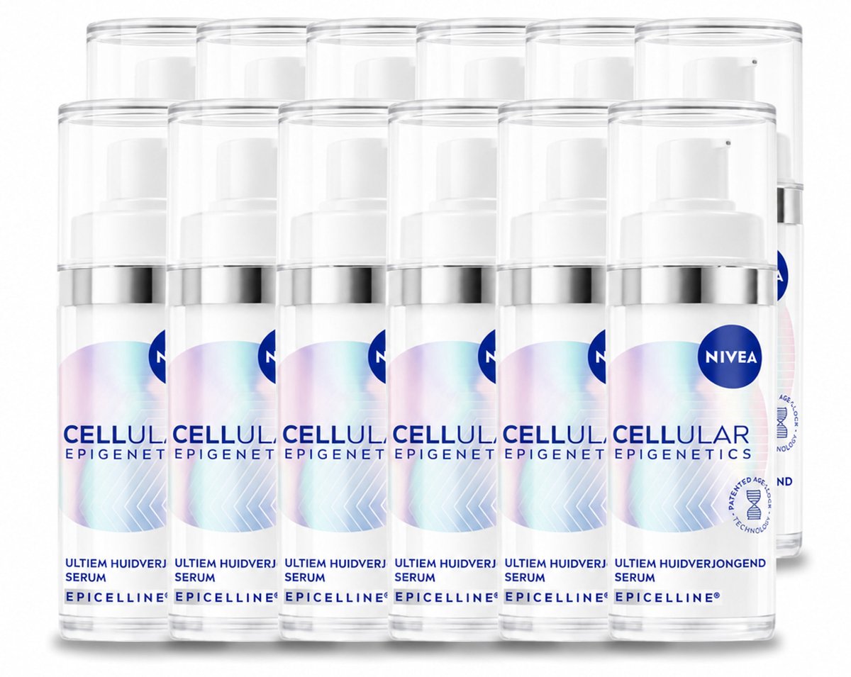 12 x NIVEA – Anti-Age Serum – Cellular Epigenetics – 30 ml - Voordeelverpakking - 12 stuks
