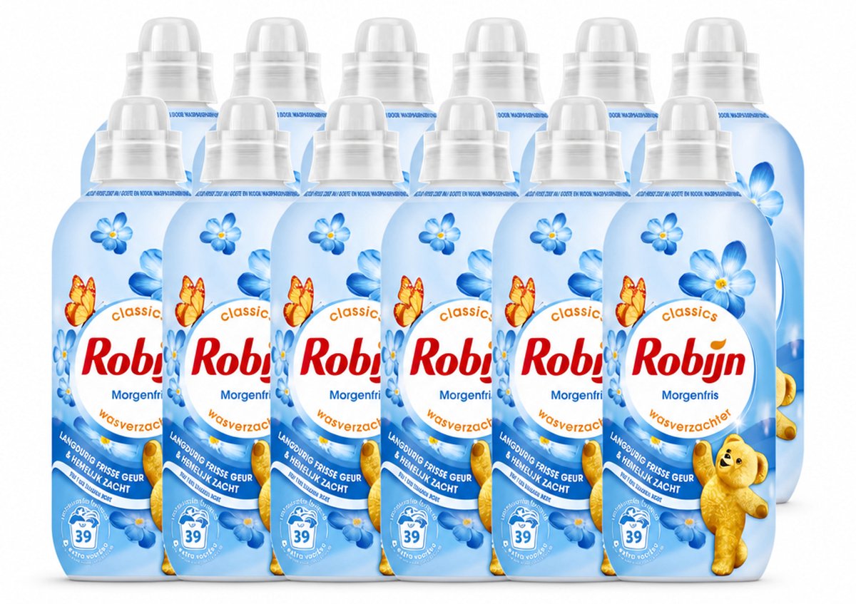 12 x Robijn – Wasverzachter – Morgenfris – 780 ml - Voordeelverpakking - 12 stuks