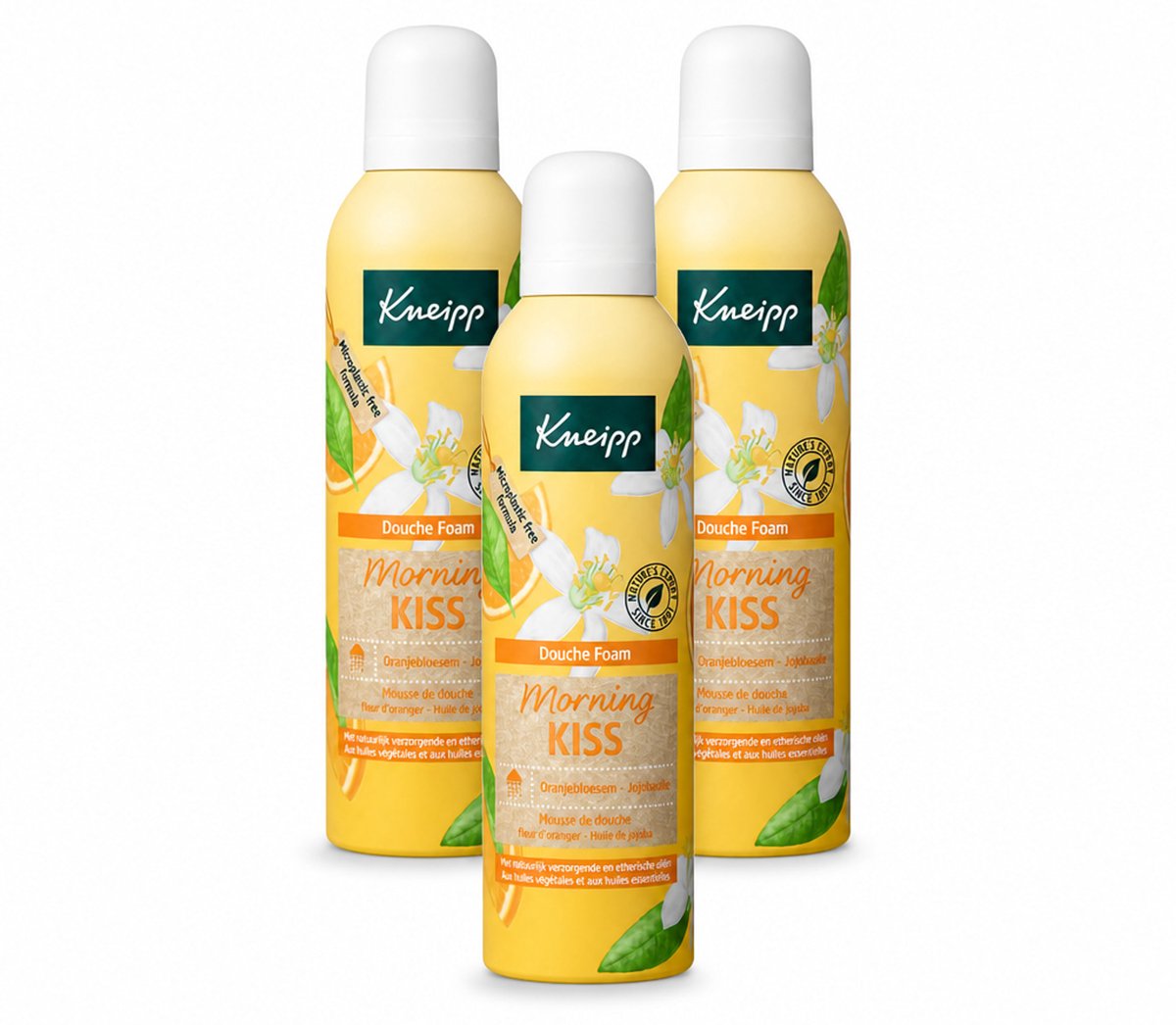 3 x Kneipp - Douche schuim - Morning Kiss - Oranjebloesem - 200 ml - Voordeelverpakking - 3 stuks