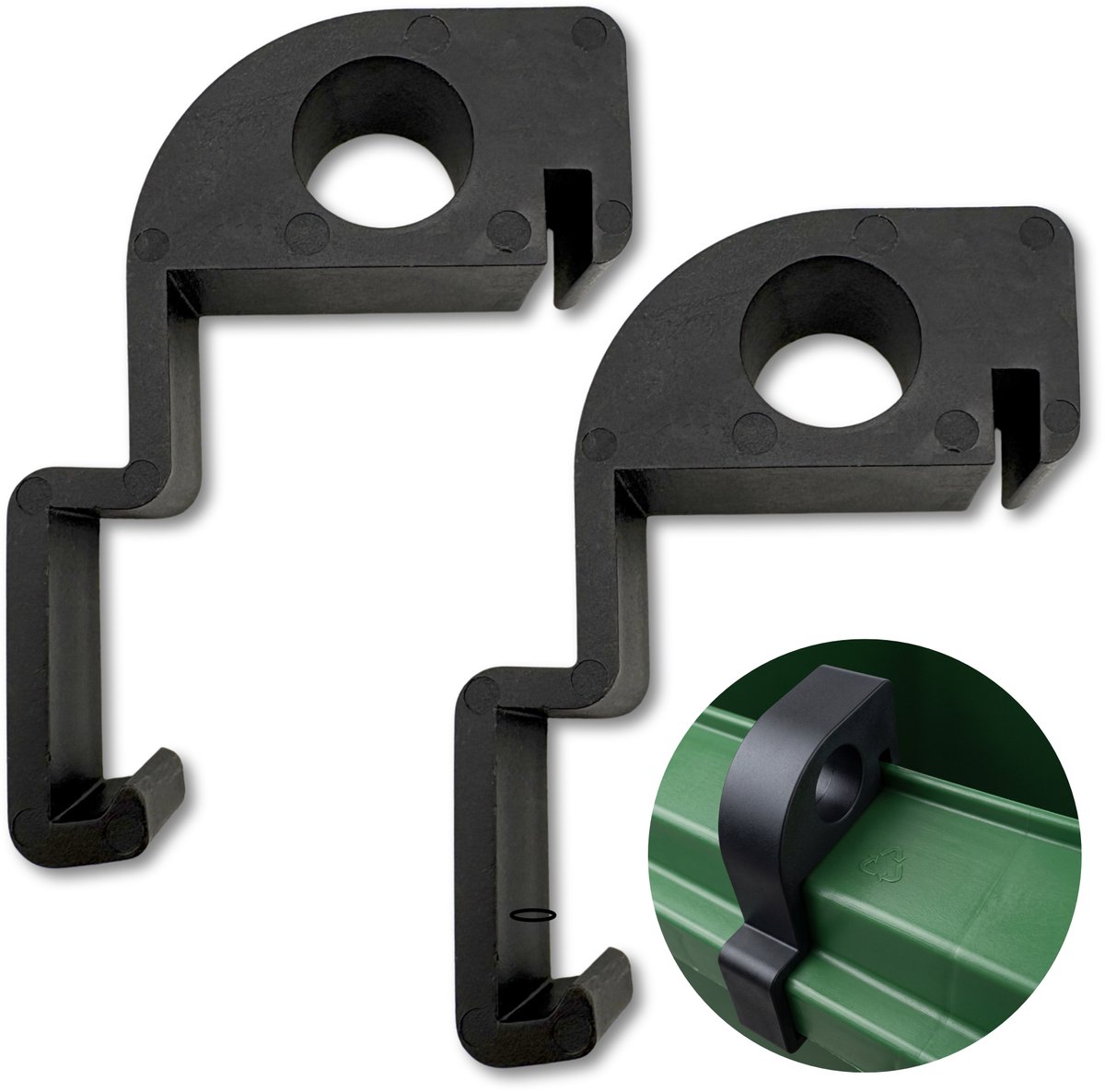 Purepeak Containerclip Set 2 Stuks - Ventilatieclip Kliko 240L - Zwart