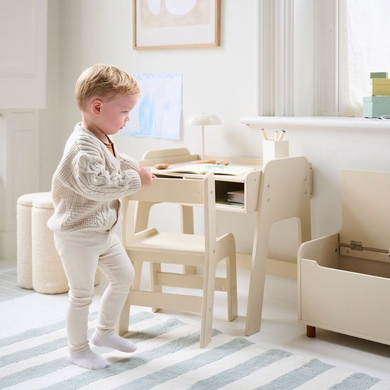 Petite Amélie Houten speelgoedkist Lune - Beige — afbeelding 2