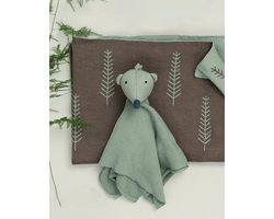 Fresk Knuffeldoekje – Tutpoppetje - Kraamcadeau voor Jongens en Meisjes - Baby Cadeau - Groen - Hedgehog